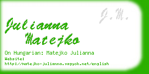 julianna matejko business card